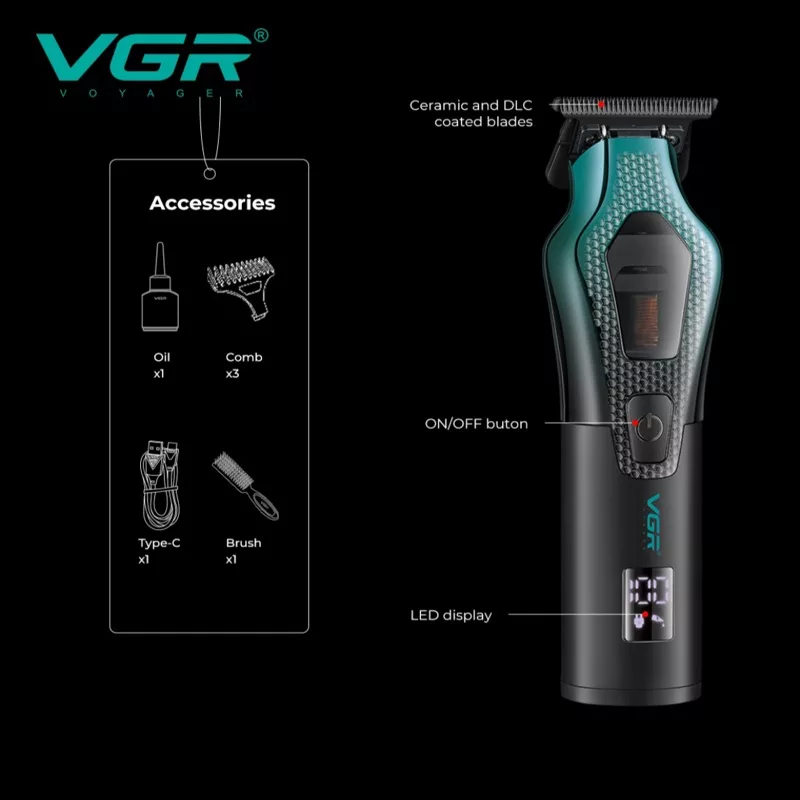 ماشین اصلاح موی سر و صورت شارژی وی جی ار مدل V-997