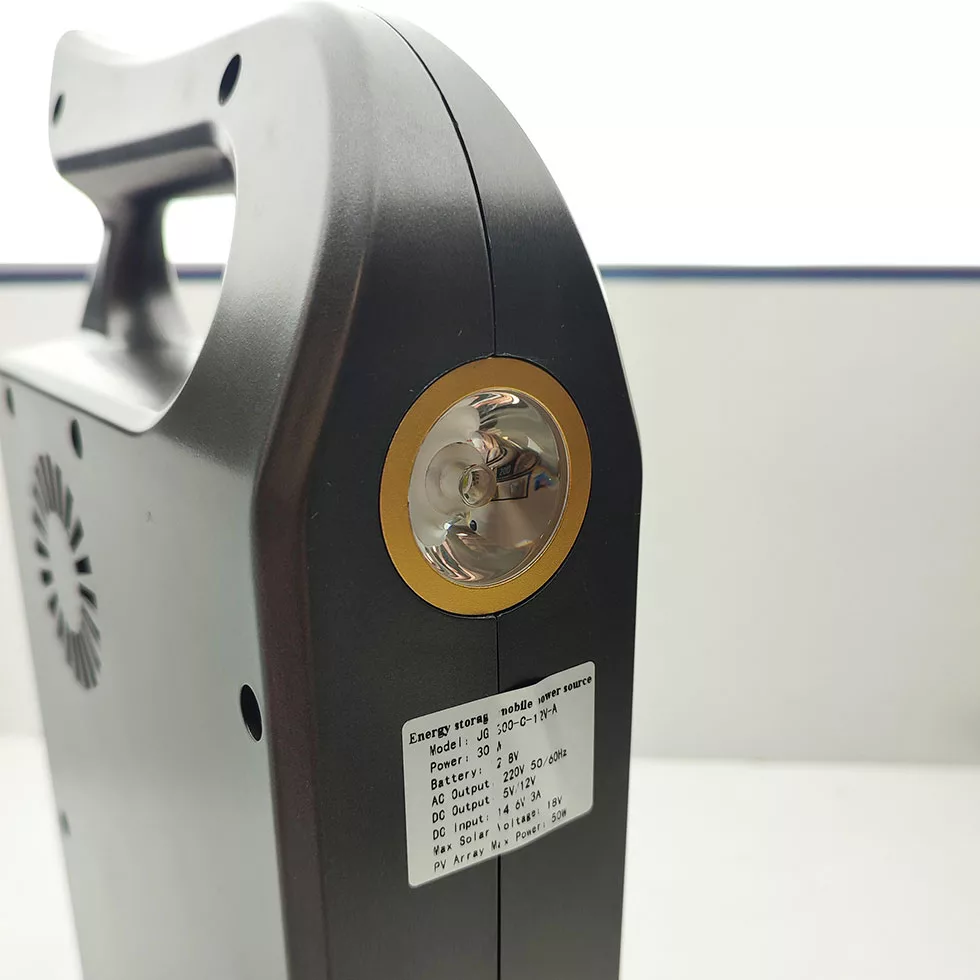 پاوربانک مدل مولتی 300W کمپینگ 12v-220v طرح چراغ قوه ظرفیت 25000 میلی آمپر ساعت