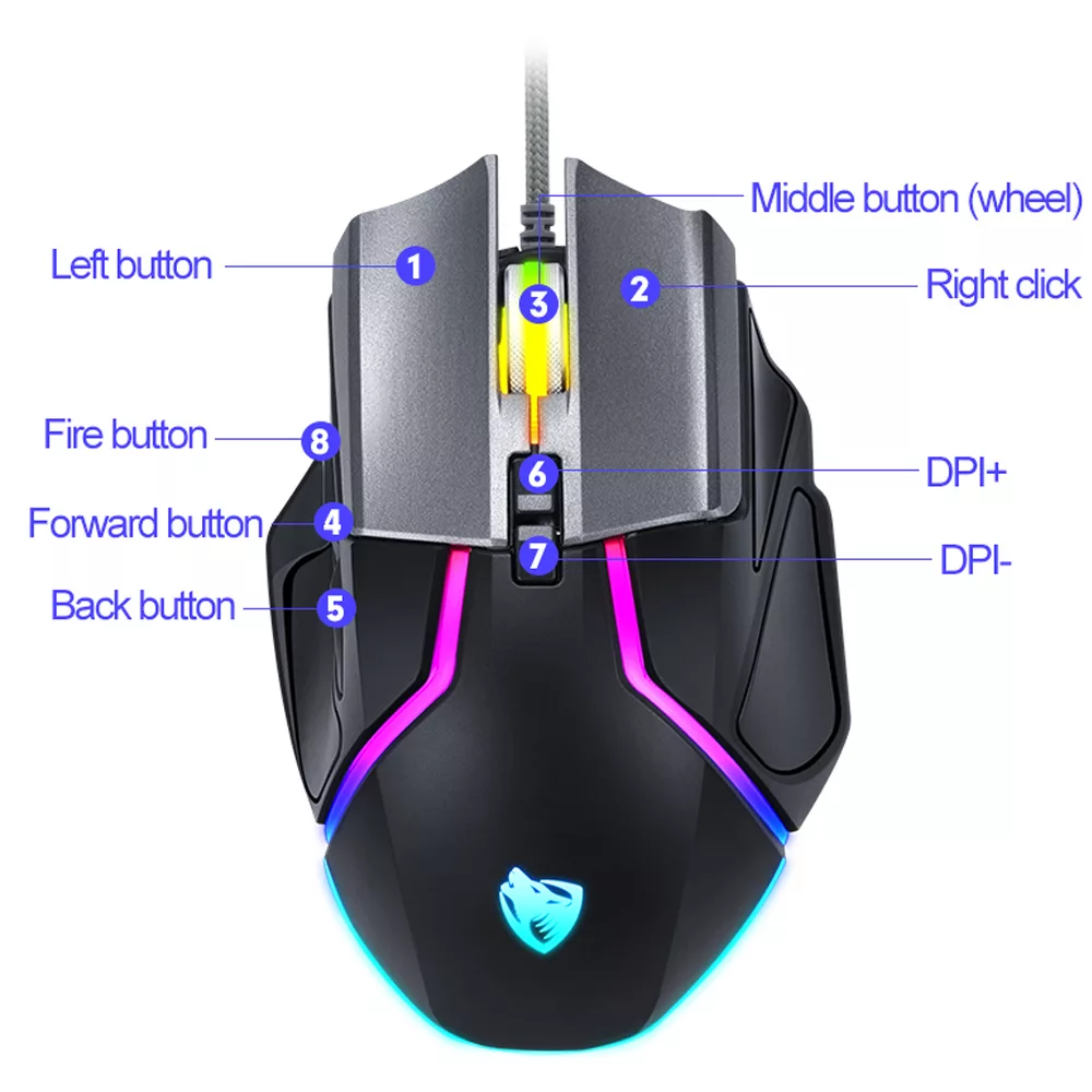 ماوس مخصوص بازی تیولف مدل V11