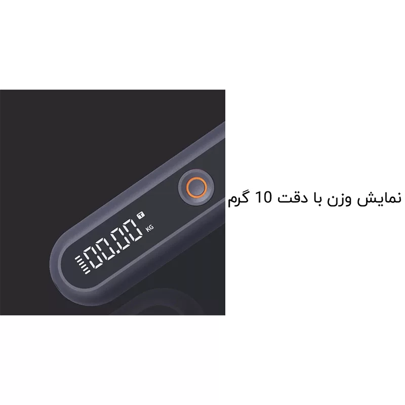 ترازو آویز آشپزخانه دیجیتال جیمی هوم مدل JM-G3701 HANDHELD SCALE حداکثر ظرفیت قابل اندازه‌گیری 30 کیلوگرم با دقت اندازه‌گیری 10G گرم