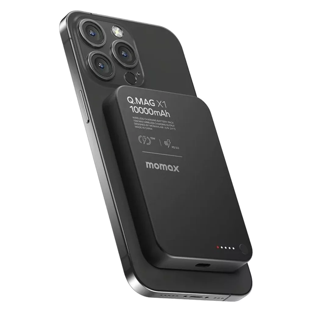 پاوربانک مومکس مدل QMAG X1 ظرفیت 10000 میلی آمپر ساعت