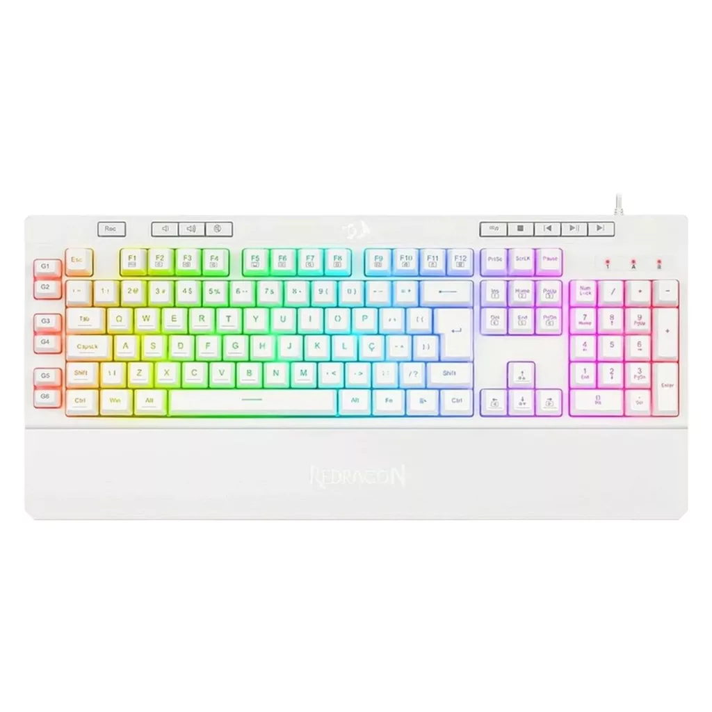 کیبورد گیمینگ ردراگون مدل Shiva K512، سوییچ ممبران، Full-Size، نورپردازی RGB