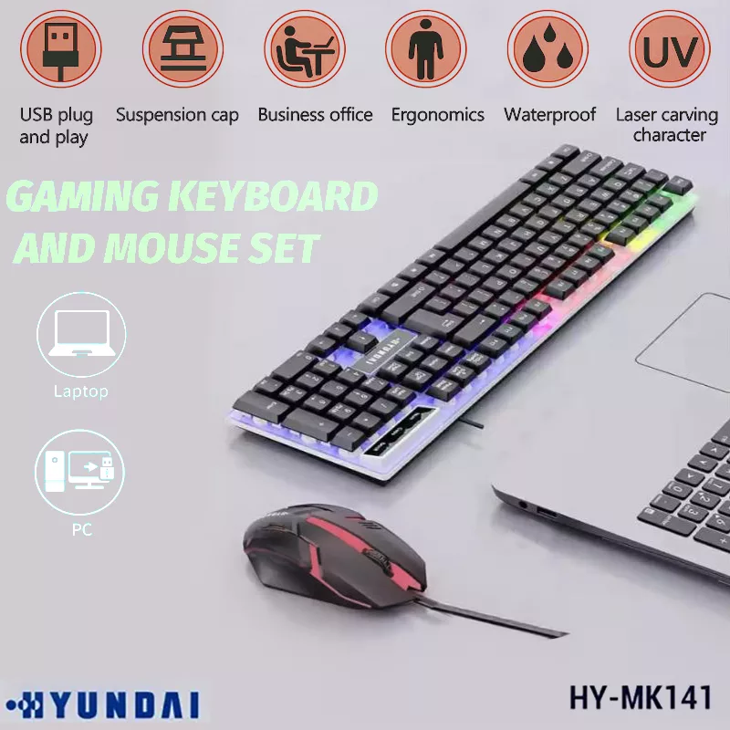 کیبورد و ماوس گیمینگ هیوندای مدل HY_MK141
