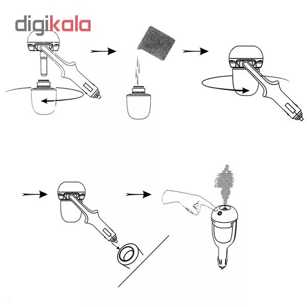 دستگاه بخور سرد فندکی خودرو کد 3001268