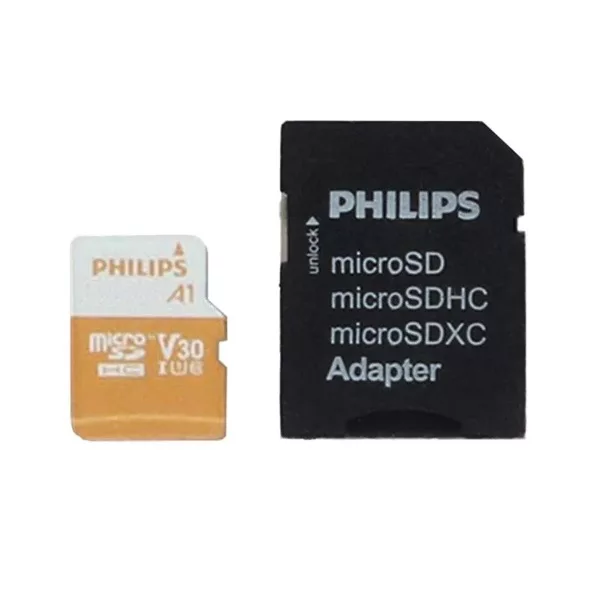 کارت حافظه MicroSDHC فیلیپس مدل Ultra PRO کلاس 10 استاندارد UHS-I U3 سرعت 100MBps ظرفیت 32 گیگابایت به همراه آداپتور