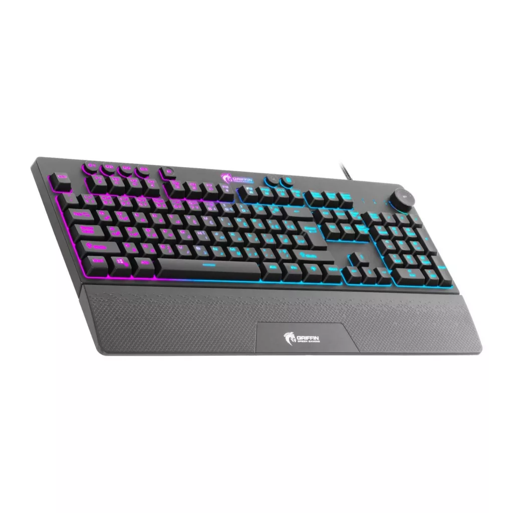 کیبورد مخصوص بازی گرین مدل GK703-RGBسوییچ ممبران ، Full Size، نورپردازی RGB