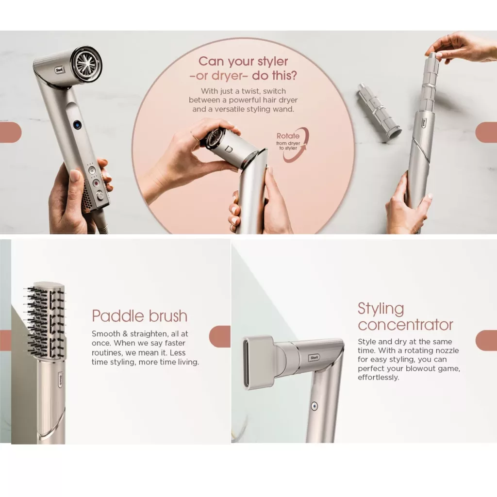 سشوار حرفه ای 1300 وات شارک مدل HD430