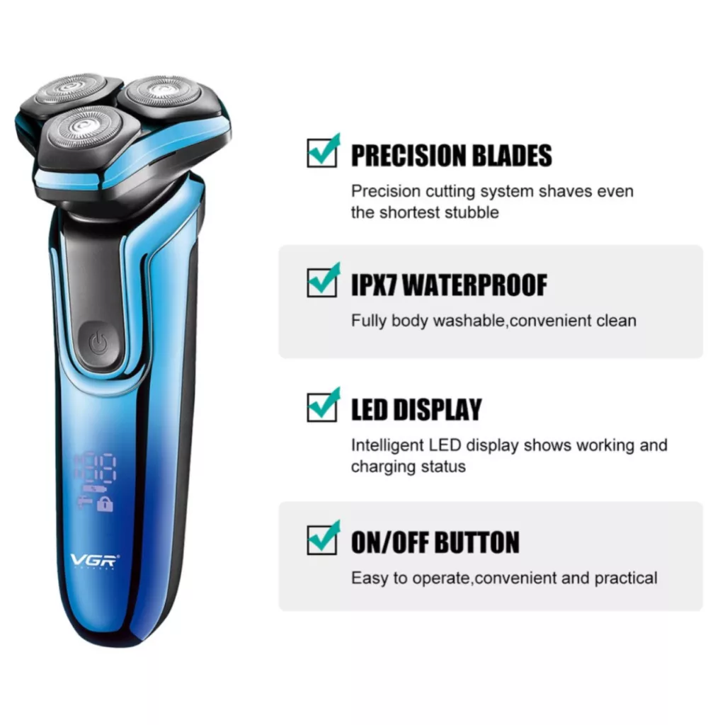 ماشین اصلاح موی صورت شارژی وی جی ار مدل V-313