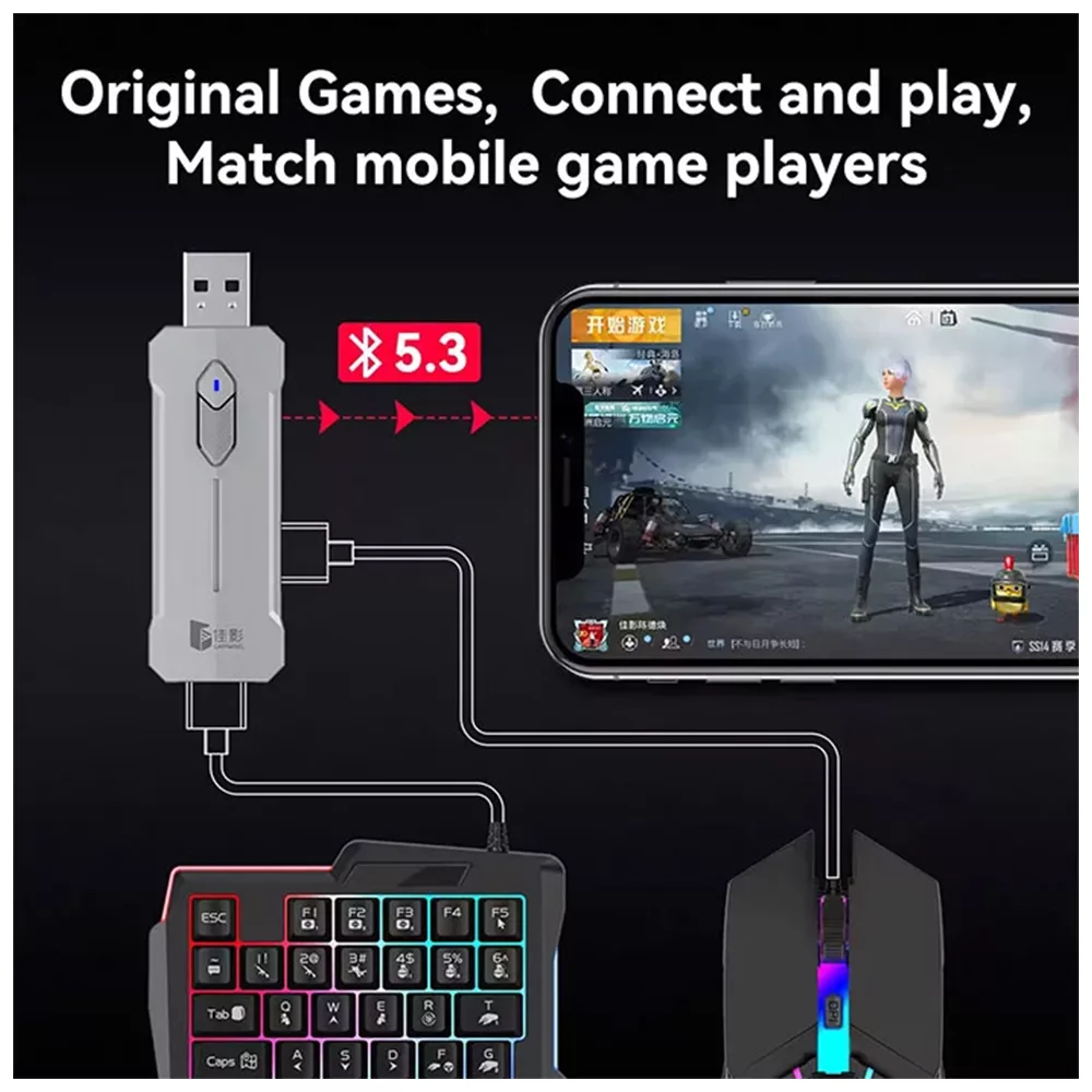 کیبورد و ماوس گیمینگ مدل X8 Pro به همراه مبدل و ماوس پد