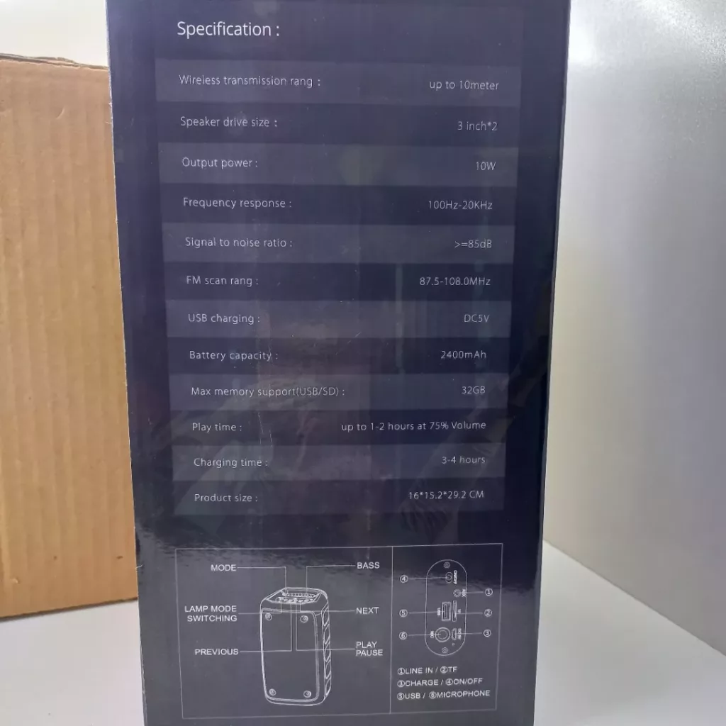 اسپیکر بلوتوثی مدل 1265