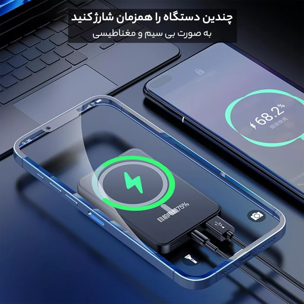 پاوربانک مدل ipo009 mini ظرفیت 10000 میلی آمپر ساعت
