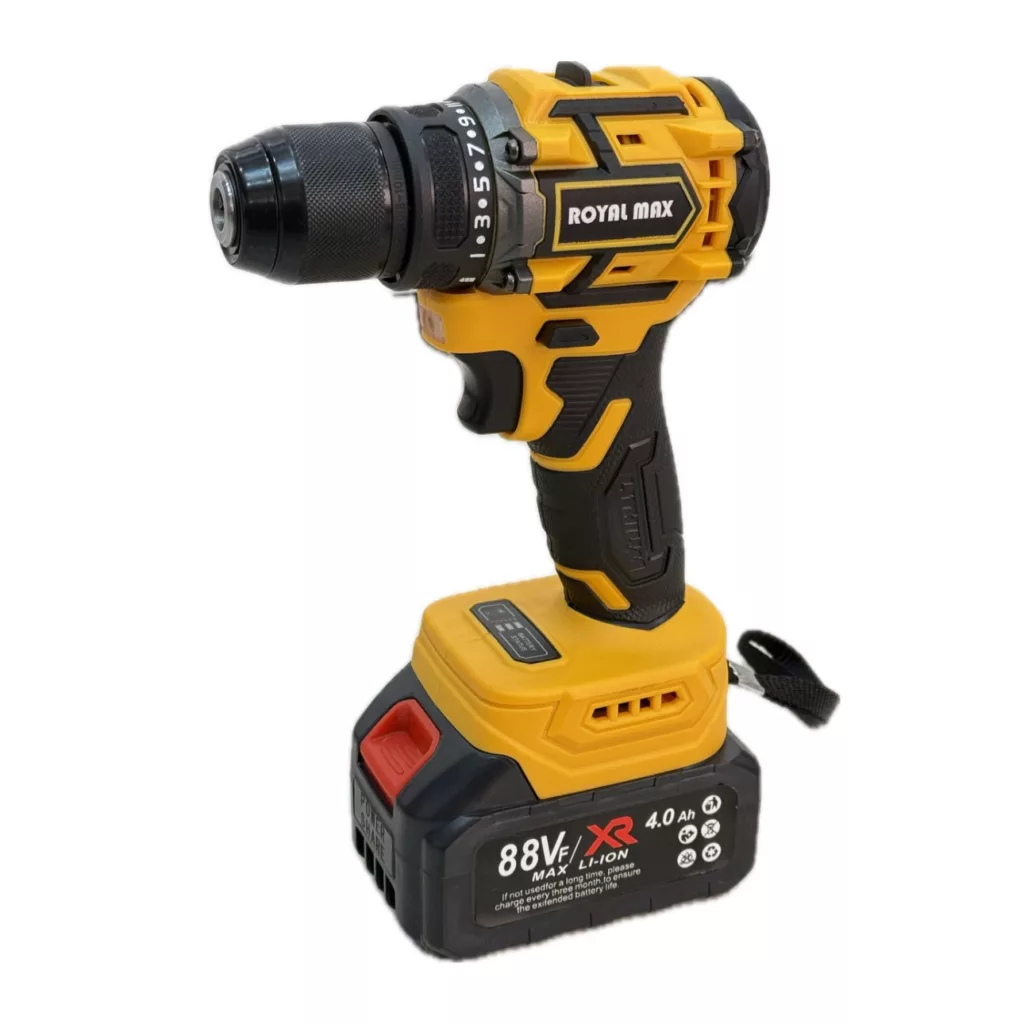 دریل پیچ گوشتی شارژی براشلس رویال مکس مدل 88VOLT مجموعه 42 عددی