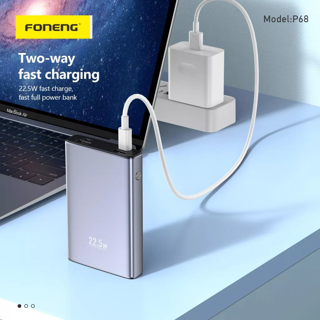 پاوربانک فوننگ مدل P68 ظرفیت 10000 میلی آمپر ساعت