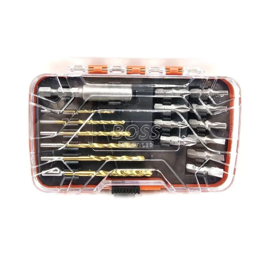 دریل پیچ گوشتی شارژی صنعتی باس مدل 198V مجموعه 22 عددی