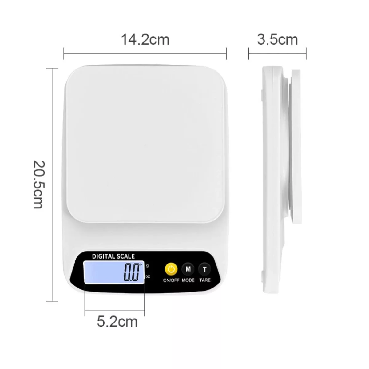 ترازو آشپزخانه دیجیتال مدل  scale-Stainless حداکثر ظرفیت قابل اندازه‌گیری 10 کیلوگرم با دقت اندازه‌گیری 1 گرم