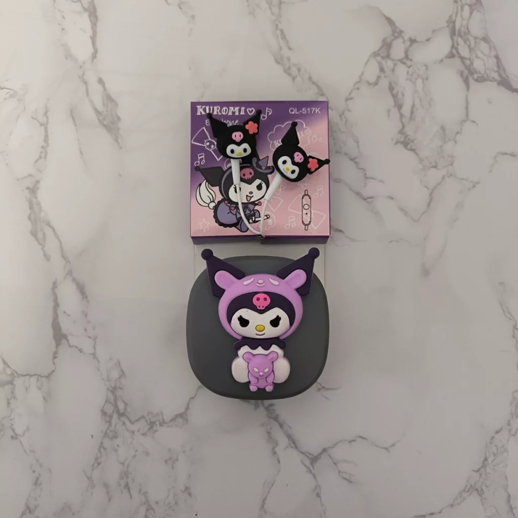 هندزفری مدل فانتزی  طرح ملودی و کرومی به همراه کیف هندزفری