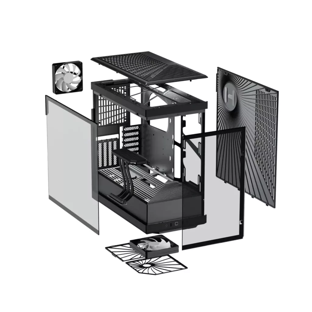 کیس کامپیوتر هایت مدل Y40 Pitch Black