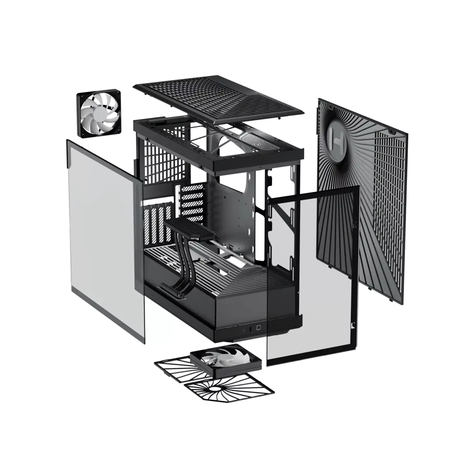 کیس کامپیوتر هایت مدل Y40 Pitch Black