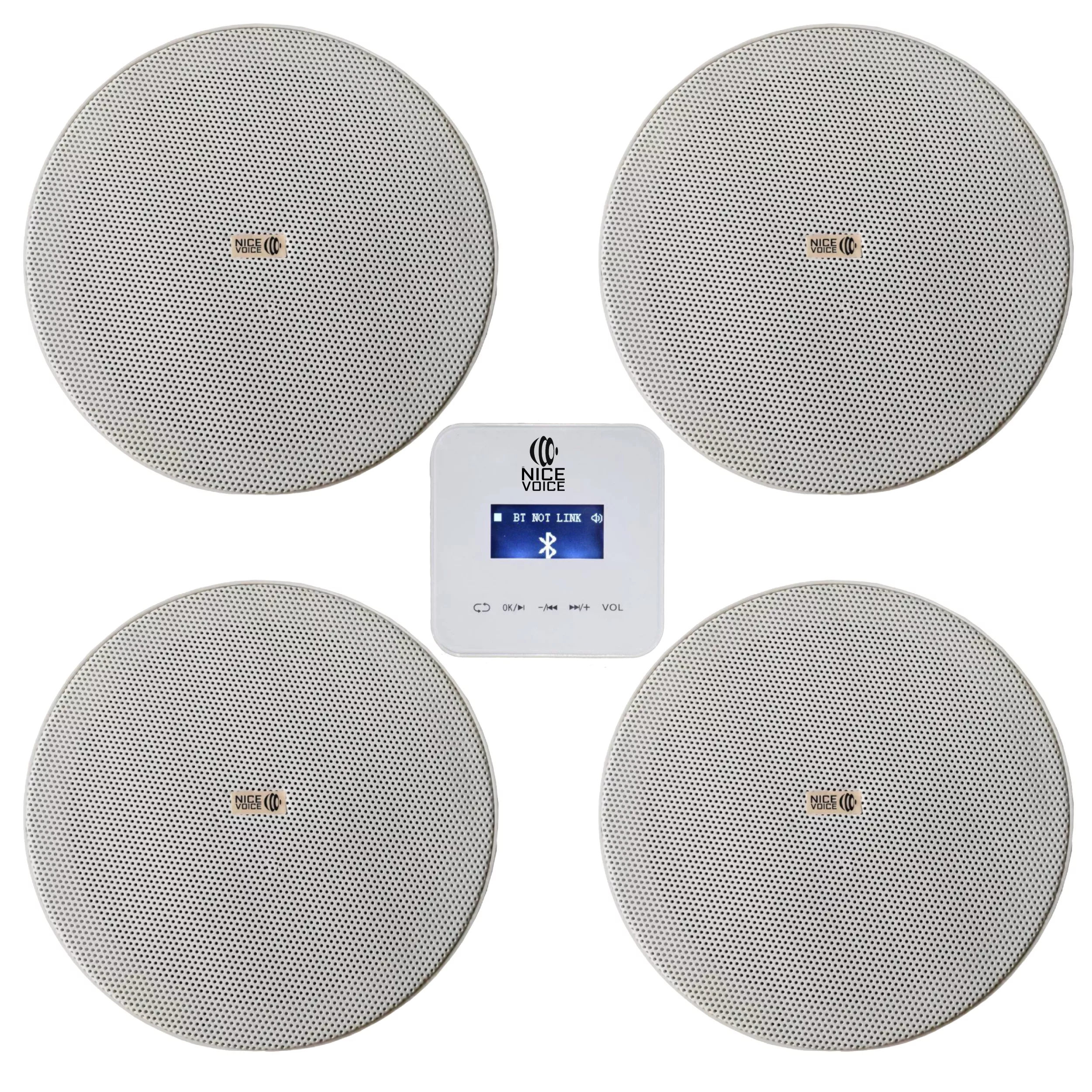 اسپیکر سقفی بلوتوثی نایس ویس مدل420 مجموعه 5عددی اسپیکر سقفی بلوتوثی نایس ویس مدل420 مجموعه 5عددی