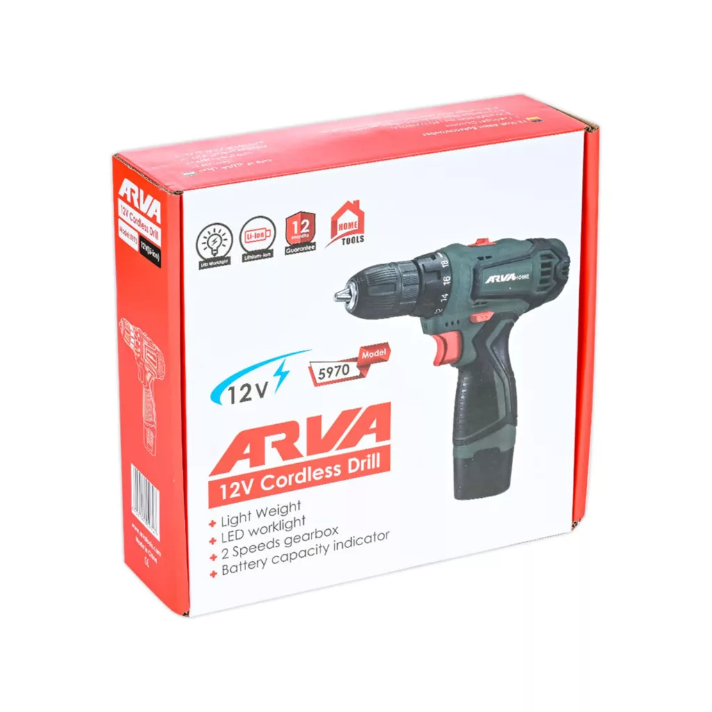 دریل پیچ گوشتی شارژی آروا مدل 5970