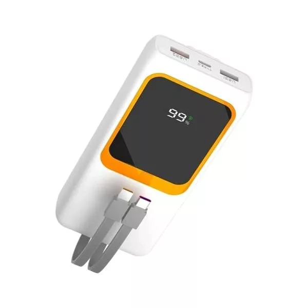 پاوربانک پی زد ایکس مدل V26 Fast Charging 22.5W Cabled ظرفیت 10000 میلی آمپر ساعت