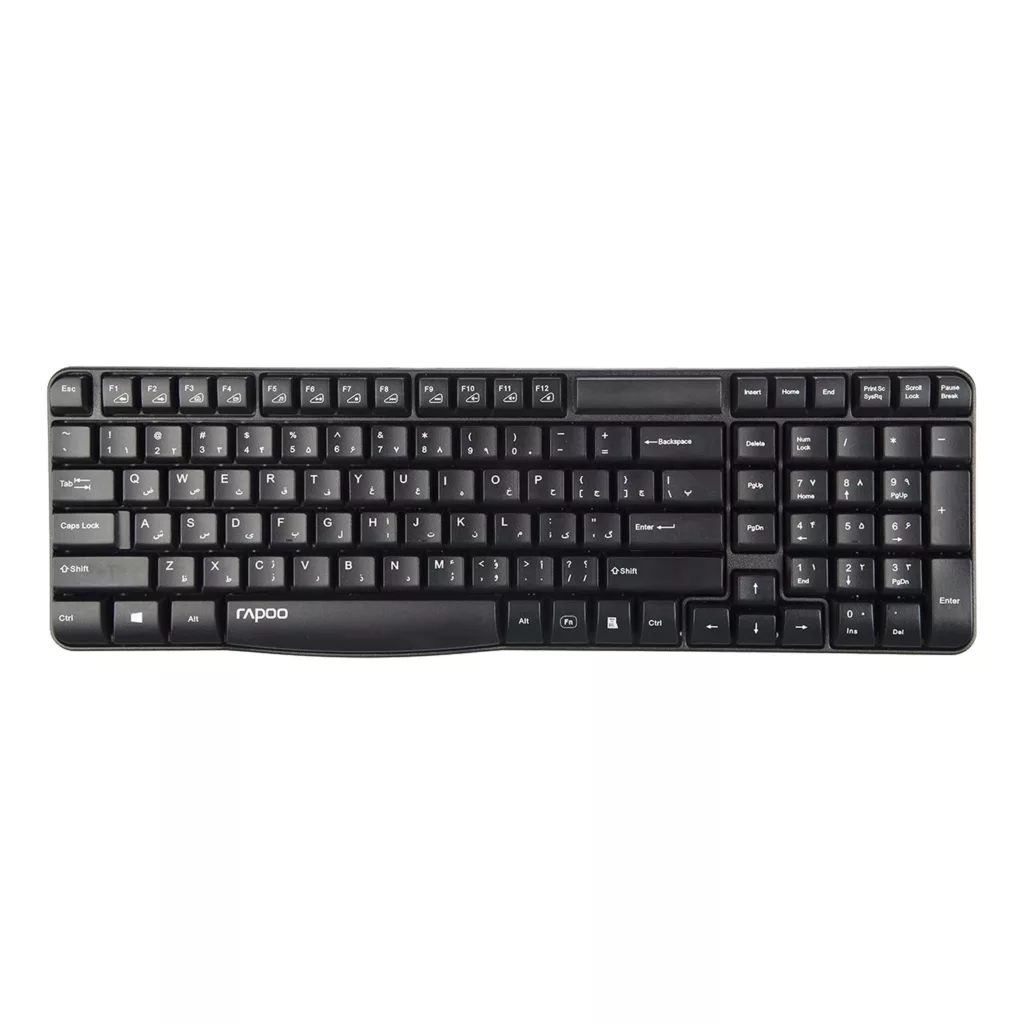 کیبورد بی‌سیم رپو مدل E1050 به همراه حروف فارسی