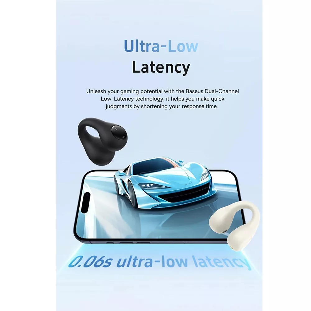 هدفون بلوتوثی باسئوس مدل AirGo AS01 OPEN Ear TWS