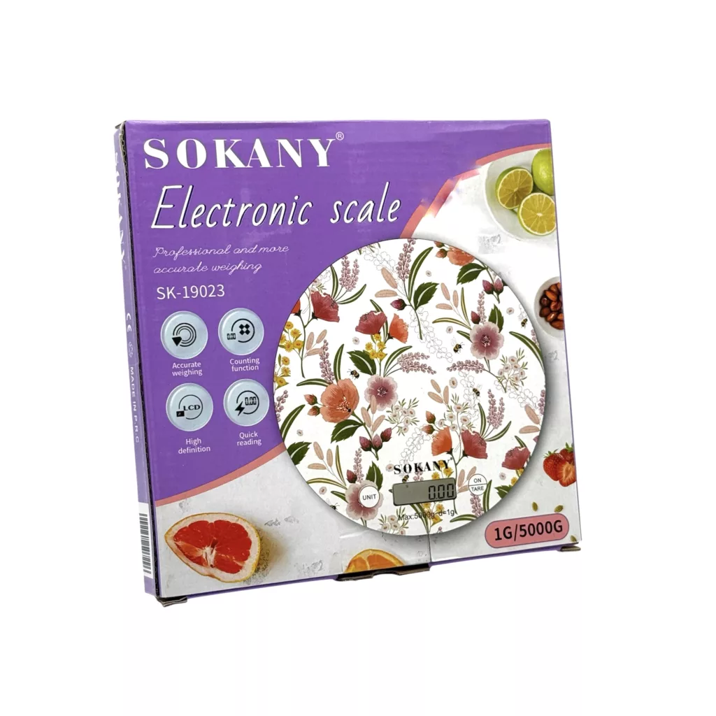 ترازو آشپزخانه دیجیتال سوکانی مدل SK-19033 حداکثر ظرفیت قابل اندازه‌گیری 5 کیلوگرم با دقت اندازه‌گیری 1 گرم