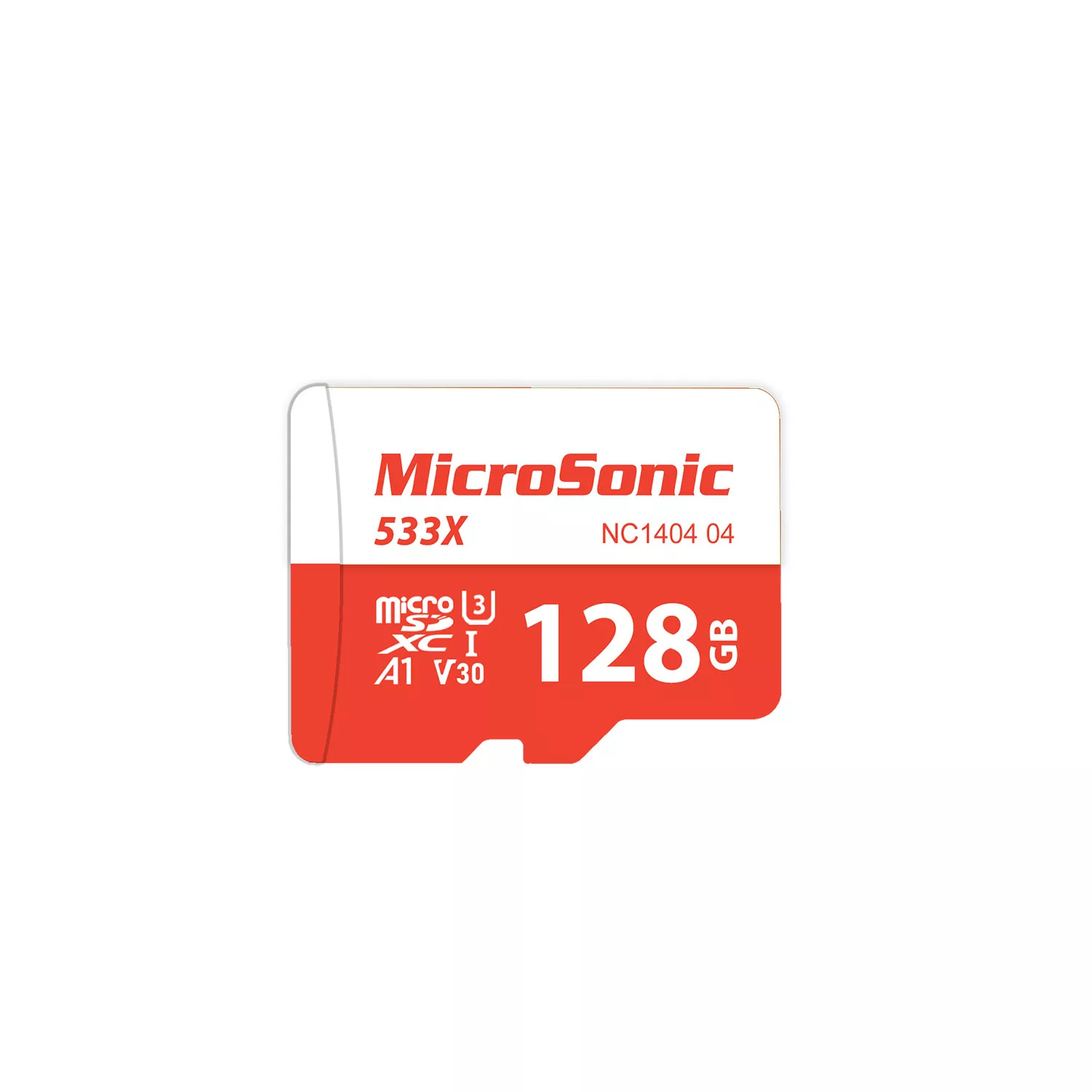 کارت حافظه microSDXC میکرو سونیک مدل 533X-A1-V30 کلاس 10 استاندارد UHS-I U3 سرعت 80MBps ظرفیت 128 گیگابایت کارت حافظه microSDXC میکرو سونیک مدل 533X-A1-V30 کلاس 10 استاندارد UHS-I U3 سرعت 80MBps ظرفیت 128 گیگابایت