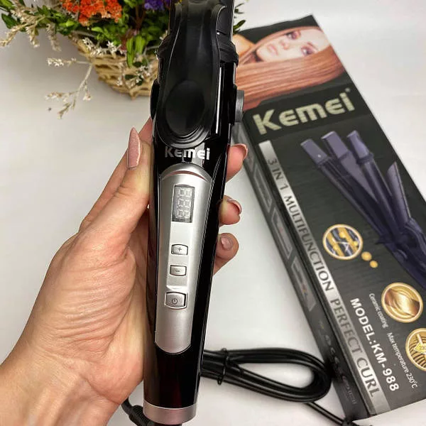 اتو و حالت دهنده ی مو کیمی مدل Km-988