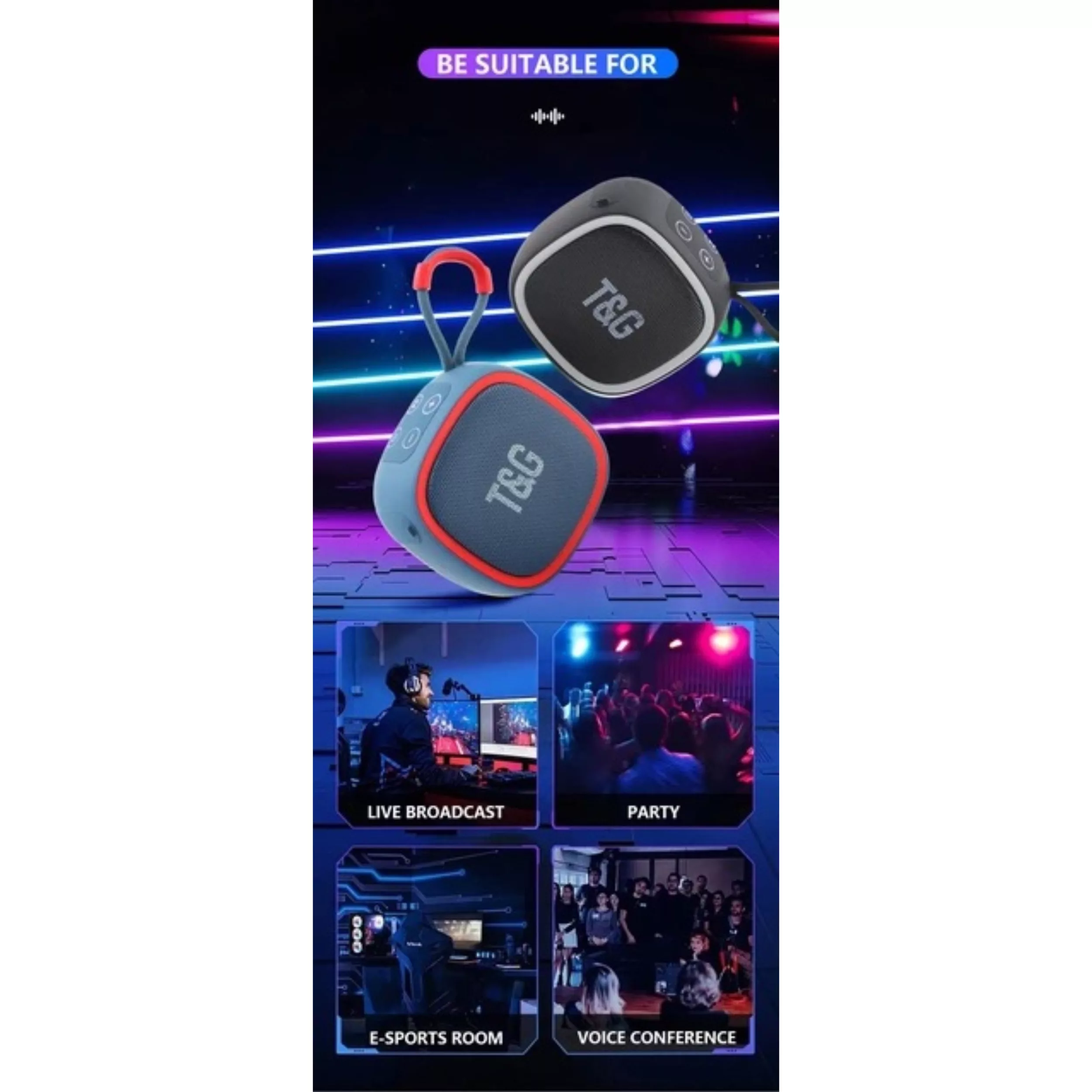 اسپیکر بلوتوثی قابل حمل  تی اند جی مدل TG659