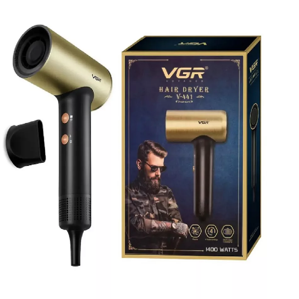 سشوار حرفه ای ۱۴۰۰ وات وی جی ار مدل ۴۴۱