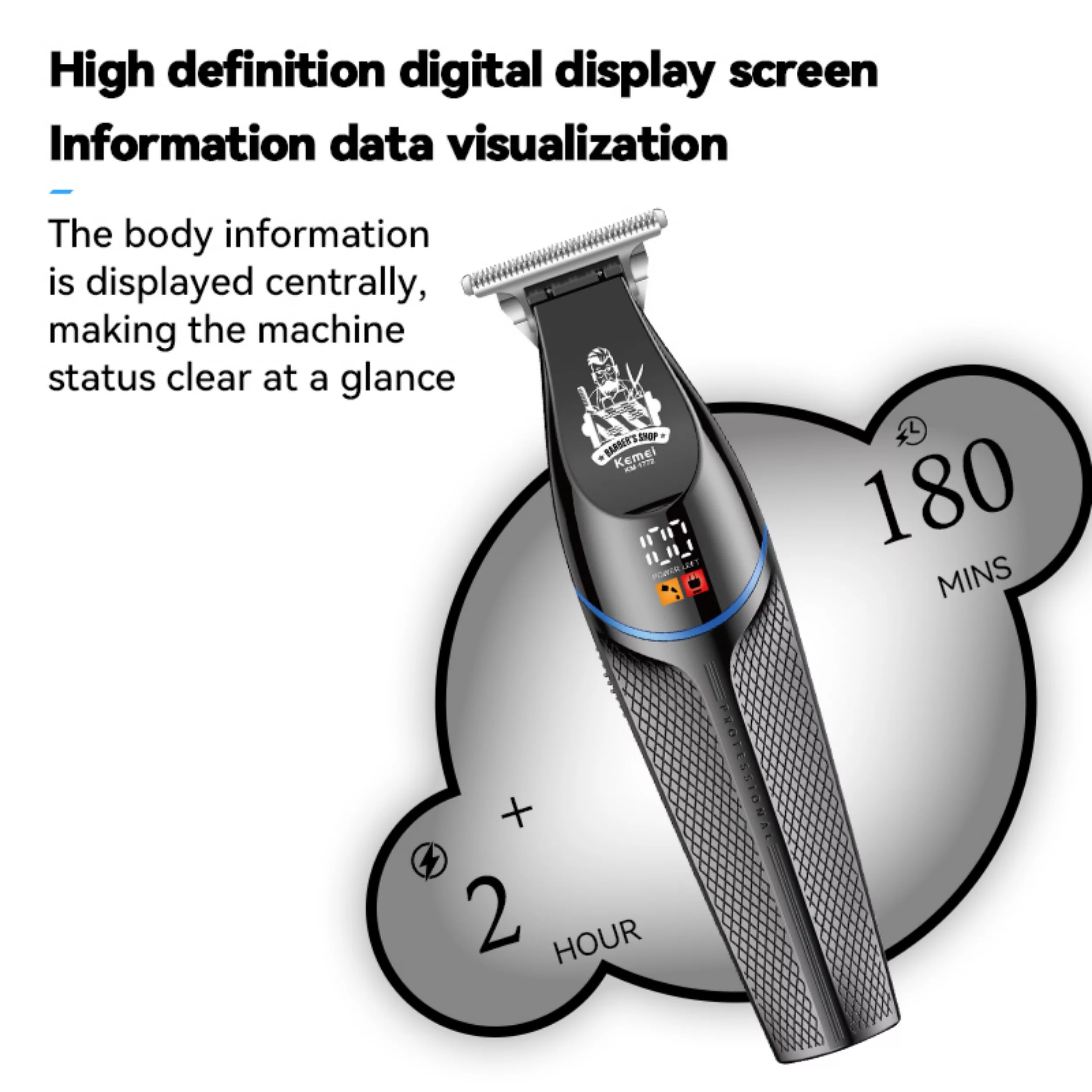 ماشین اصلاح موی سر و صورت شارژی کیمی مدل KM-1772