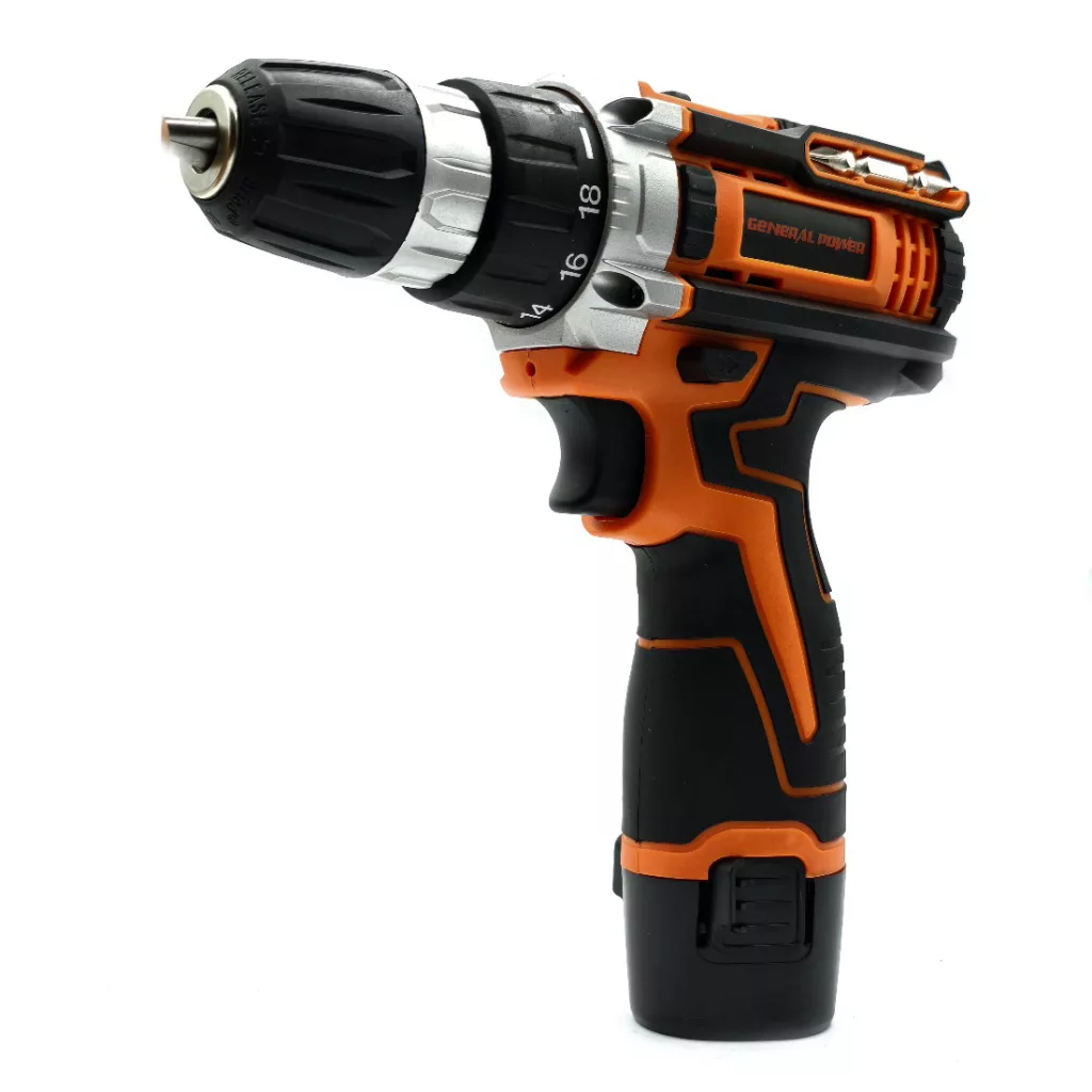 دریل پیچ گوشتی شارژی سه نظام 10 میلیمتری 18 ولت جنرال پاور مدل 18V