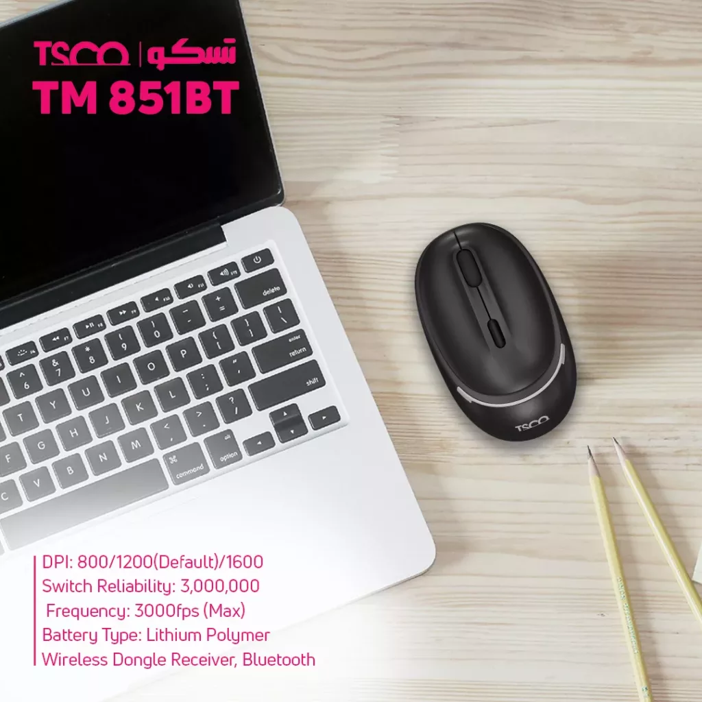 ماوس بلوتوثی تسکو مدل TM 851BT