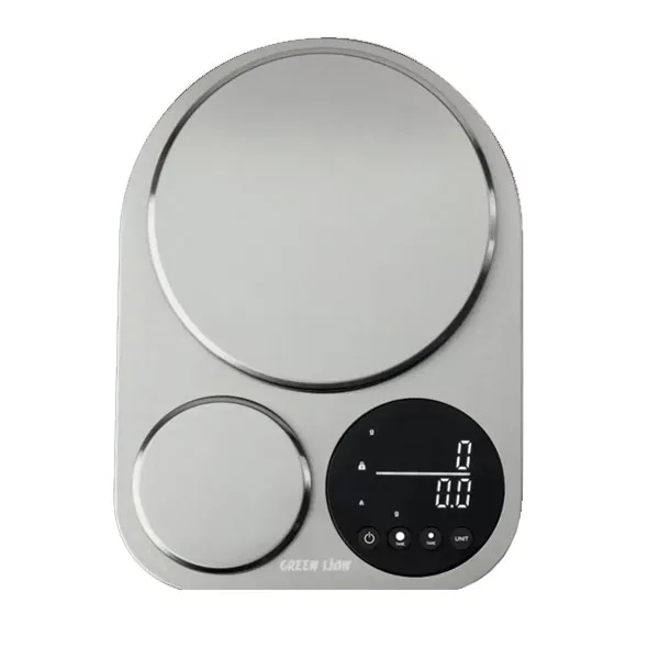 ترازو آشپزخانه دیجیتال گرین لاین مدل دوکاره حداکثر ظرفیت قابل اندازه‌گیری 5 کیلوگرم با دقت اندازه‌گیری 0.1 گرم