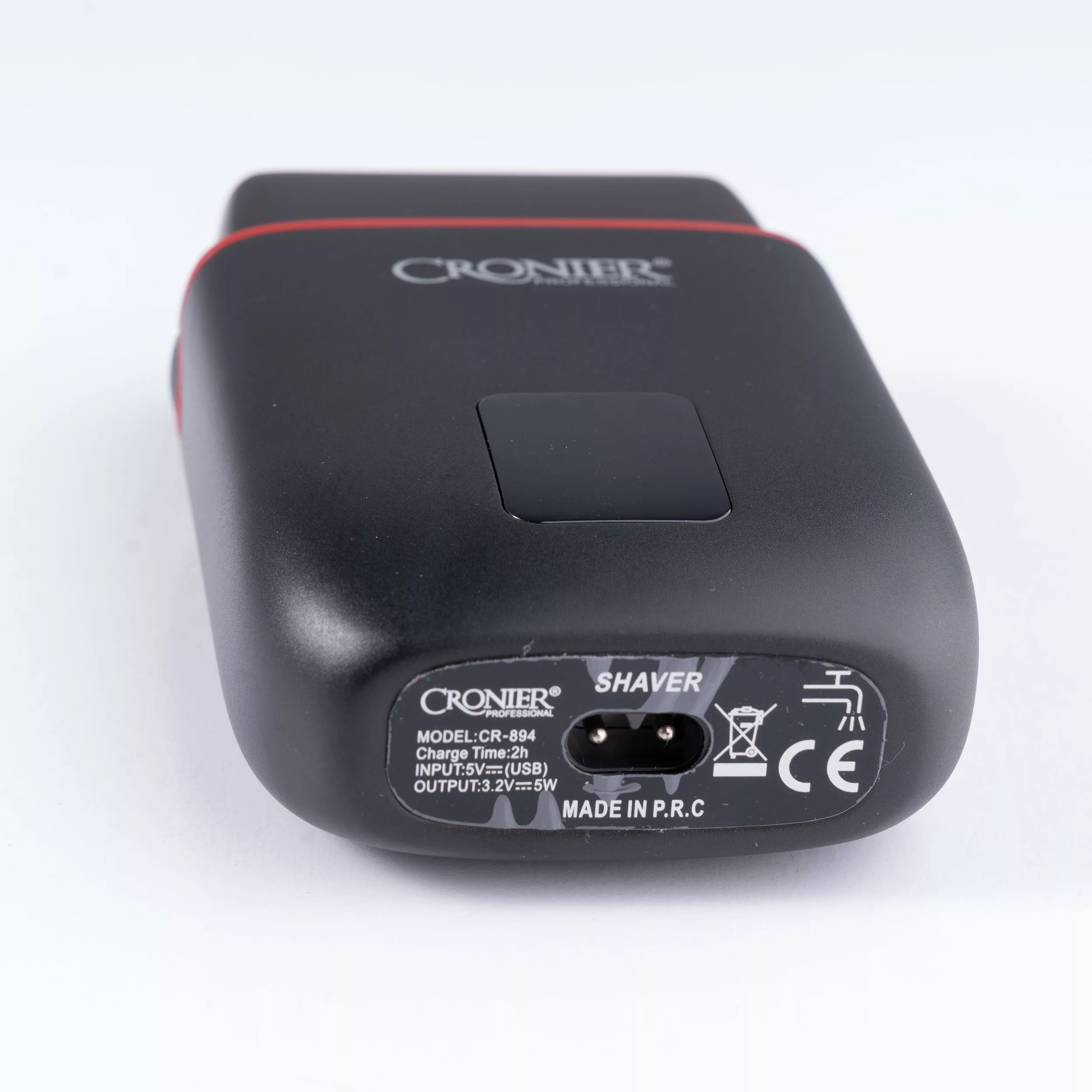 ماشین اصلاح موی صورت شارژی کرونیر مدل CR-894، اصلاح به صورت صفر زن و حجم زن، طراحی ارگونومیک، منبع انرژی با باتری، تکنولوژی اصلاح به صورت فویلی، اندازه اصلاح 0.2 میلی‌متر، مدت زمان شارژ 120 دقیقه و مدت زمان استفاده پس از شارژ 90 دقیقه، ضد آب، به همراه برس