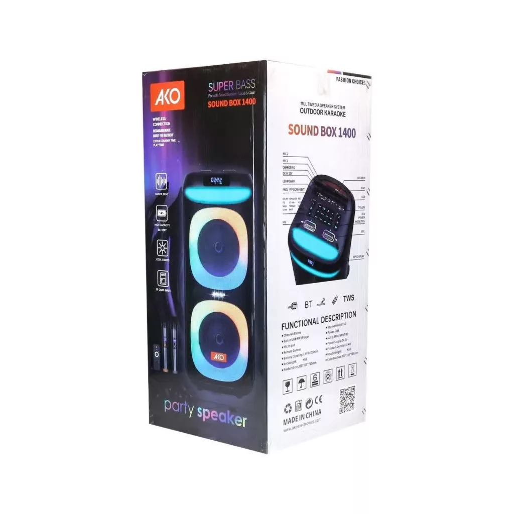 اسپیکر بلوتوثی قابل حمل آکو مدل Sound Box 1400