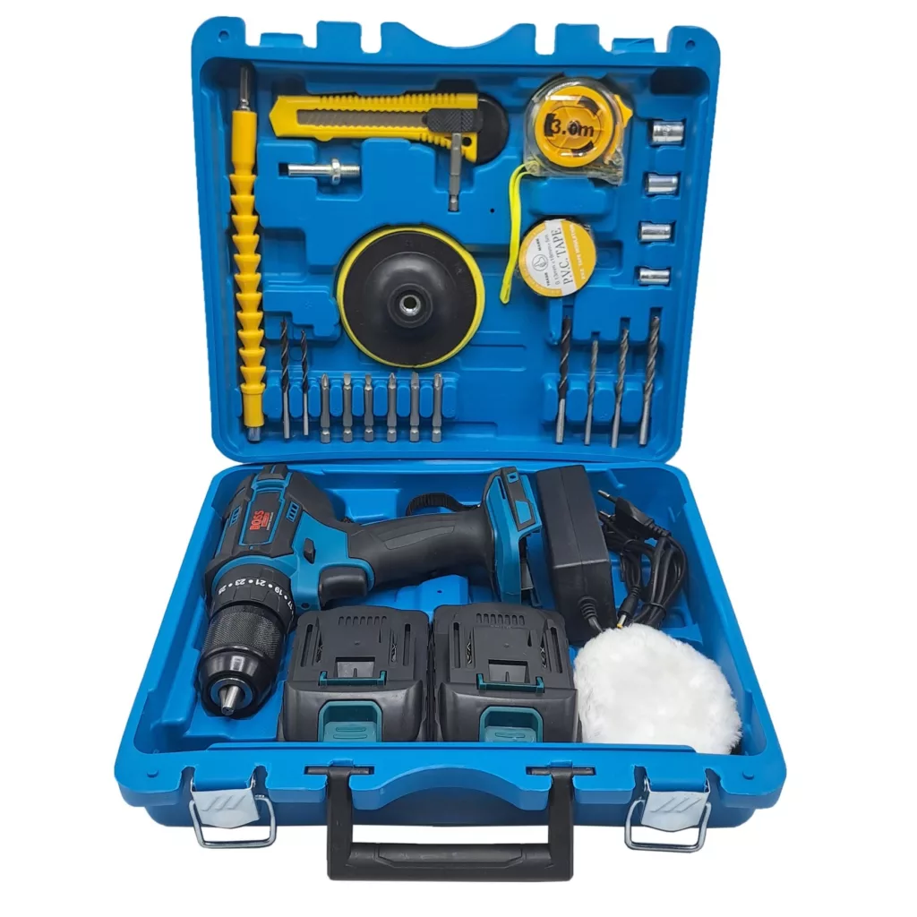 مجموعه 29 عددی دریل پیچ گوشتی چکشی شارژی باس مدل LIFE_STYLE