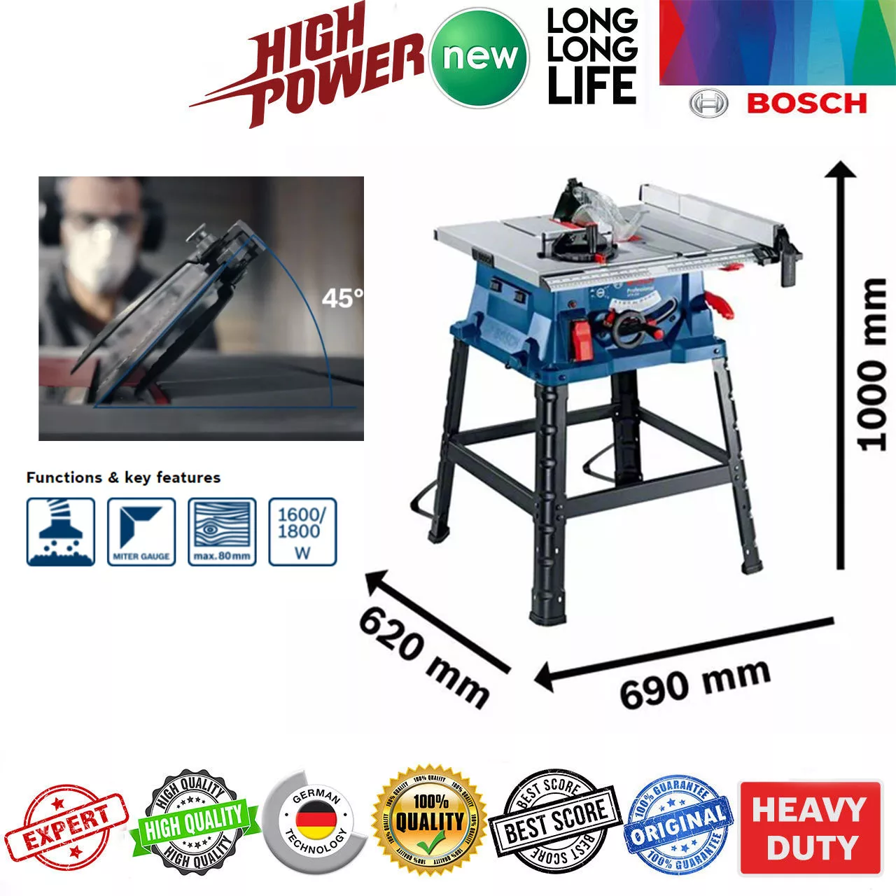 اره میزی بوش کد GTS 254 Professional