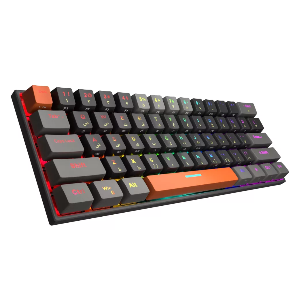 کیبورد گیمینگ تسکو مدل GK 8161، مکانیکال سوییچ نقره‌ای، Tenkeyless، نورپردازی RGB