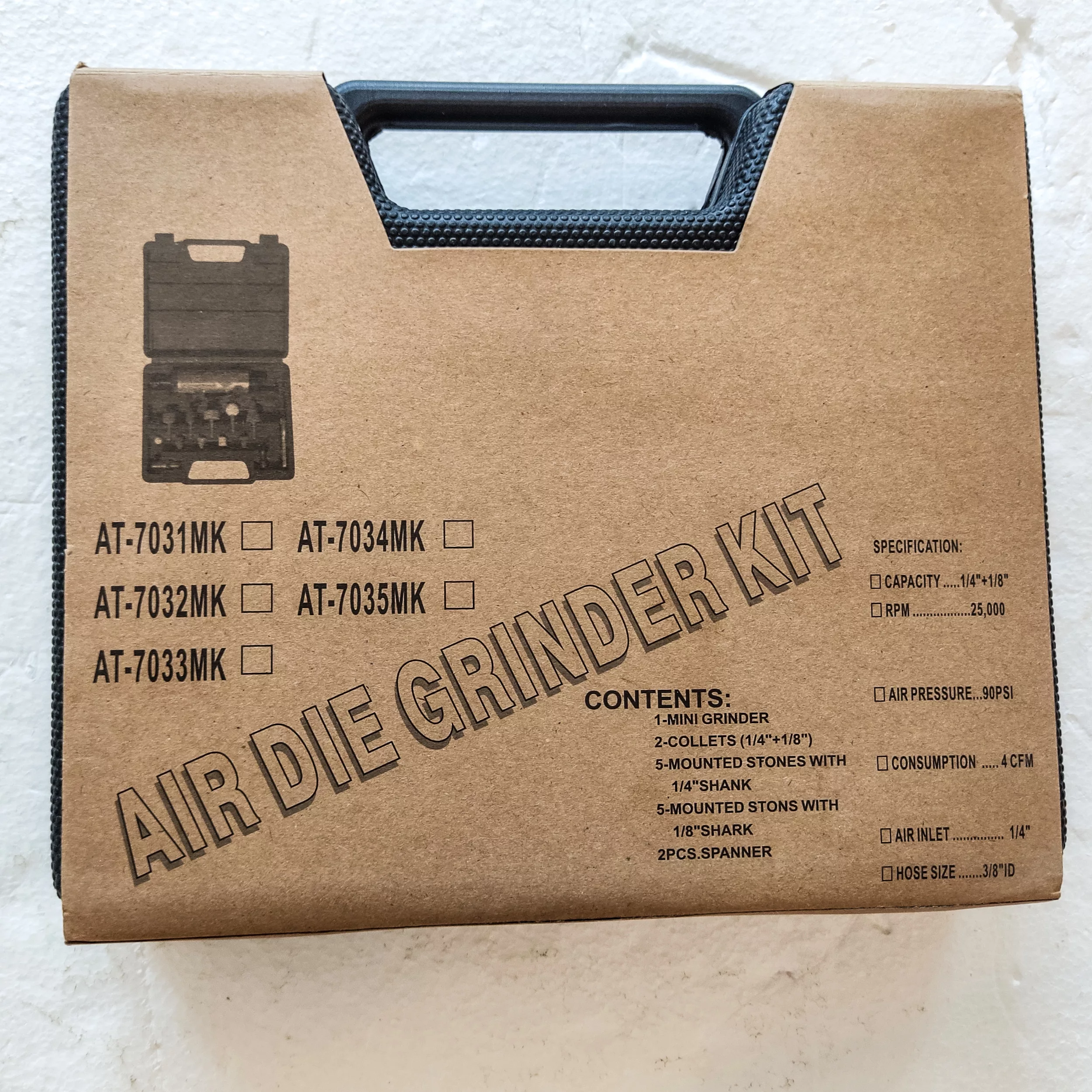 فرز انگشتی بادی ایر دای گریندر کیت مدل QSWD - 2212 مجموعه 16 عددی