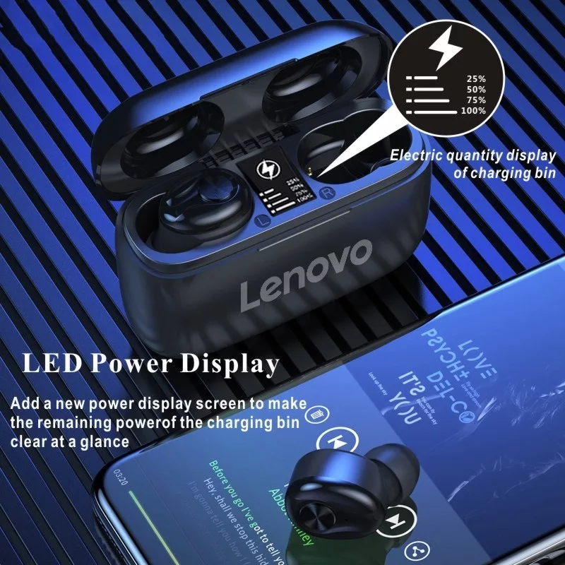 هدست مخصوص بازی بلوتوثی لنوو مدل NAS HEADPHONE HT18 TRUE WIRLESS