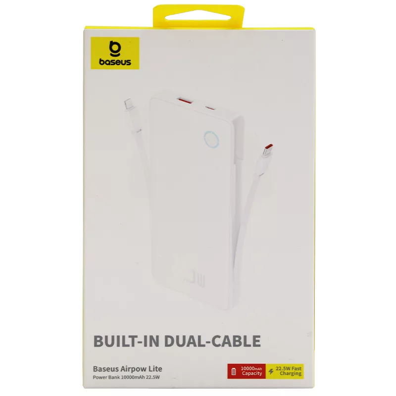 پاوربانک بیسوس مدل Airpow Lite PPAP2-10A Moon ظرفیت 10000 میلی آمپر ساعت