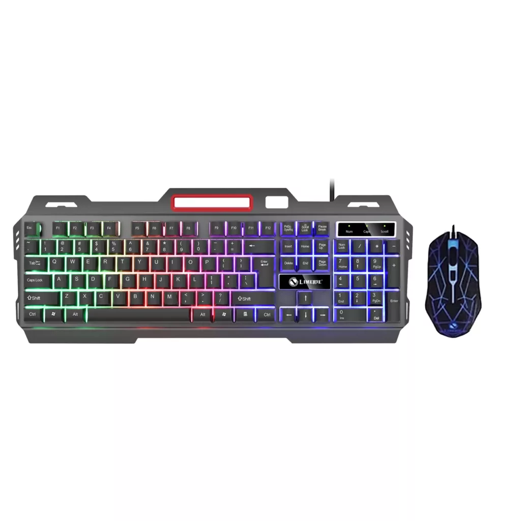 کیبورد و ماوس گیمینگ لایماید مدل T19، سوییچ ممبران، Full-Size، نورپردازی LED RGB