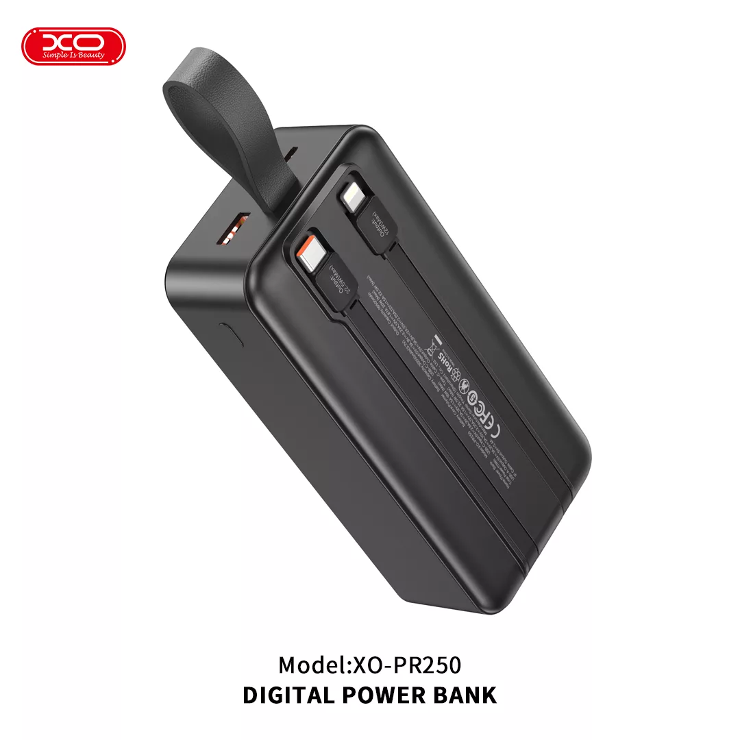 پاوربانک ایکس او مدل PR250 ظرفیت 30000 میلی آمپر ساعت