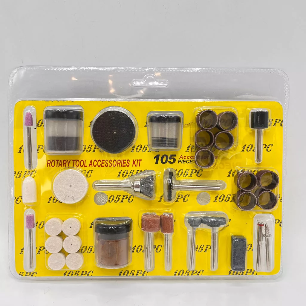 لوازم پرداخت و پولیش کاری مینیاتوری مدل jt-105 مجموعه ۱۰۵ عددی