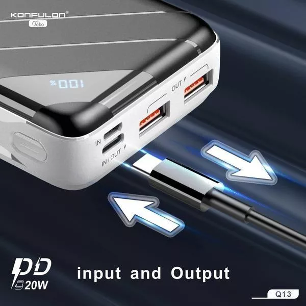 شارژ همراه کانفلون مدل Q13 ظرفیت 20000 میلی آمپر ساعت