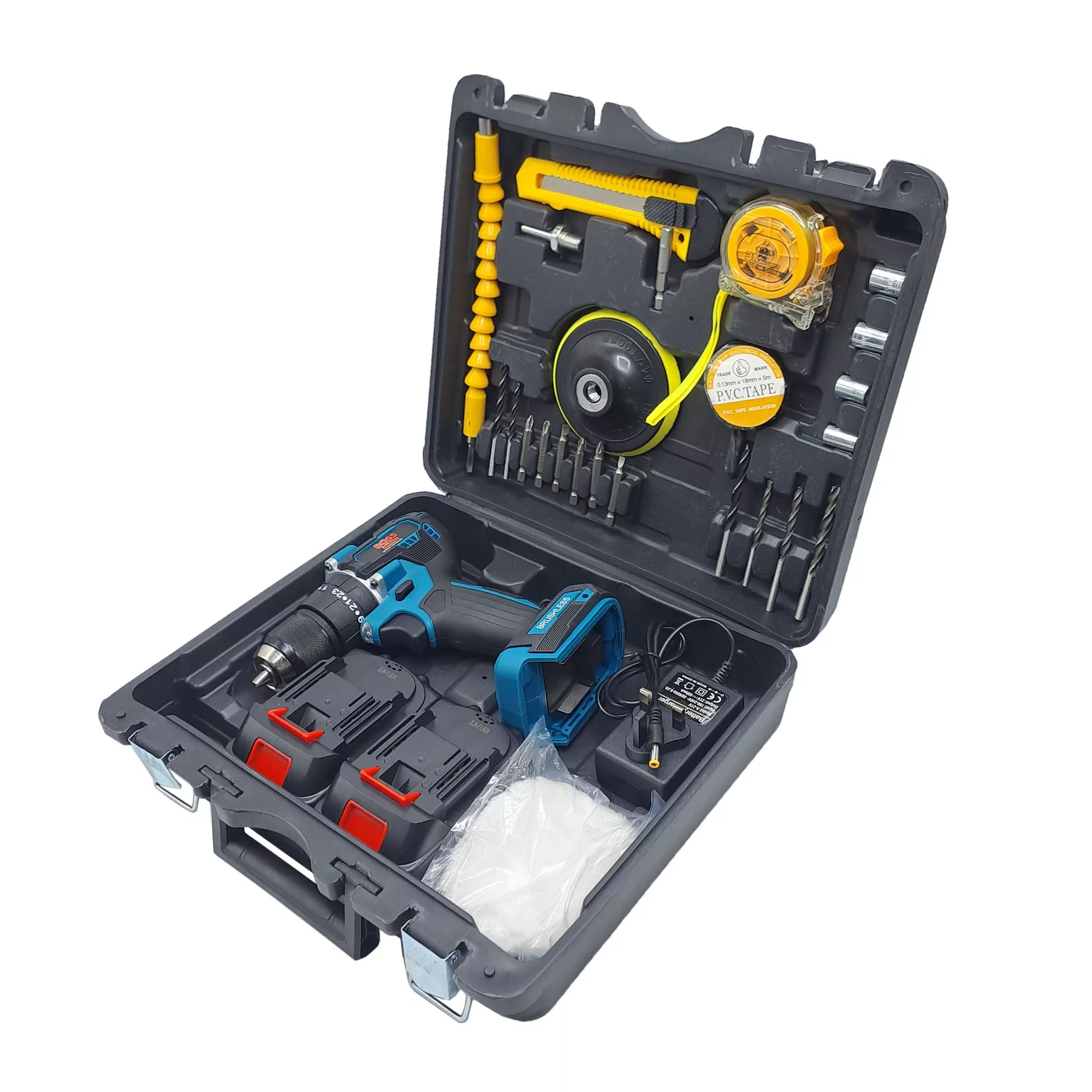 مجموعه 29 عددی دریل چکشی شارژی صنعتی براشلس مدل 36VF مجموعه 29 عددی دریل چکشی شارژی صنعتی براشلس مدل 36VF