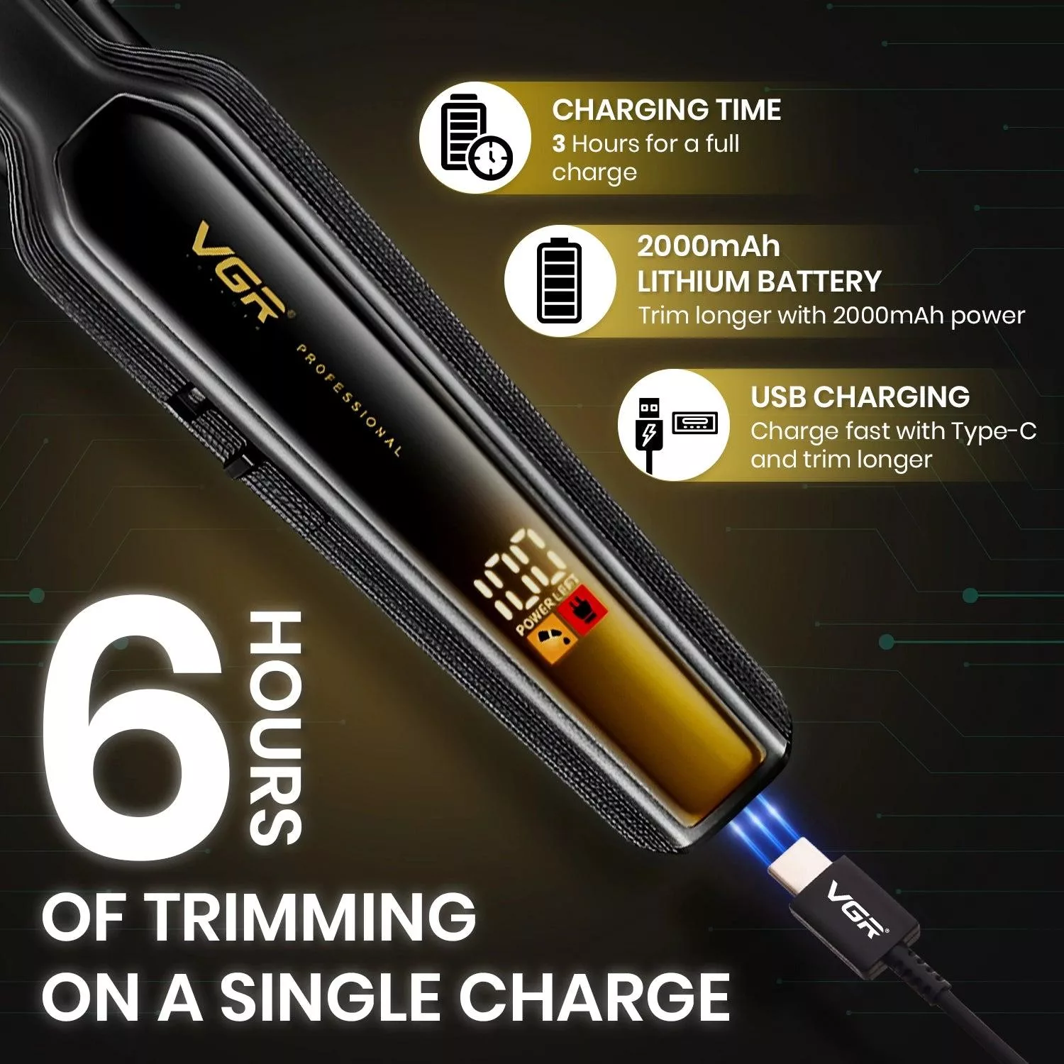 ماشین اصلاح موی سر و صورت وی جی ار مدل V930